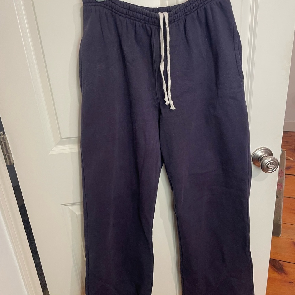 Brandy Melville Dark Blue Anastasia Tie Sweatpants in classic navy